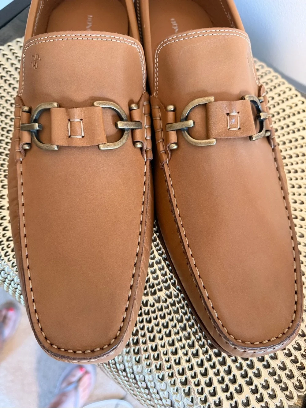 Donald Pliner Men's Tan Leather DACIO Loafer Size 15